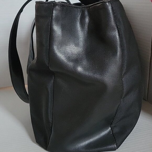 DKNY Black Nylon Tote Bag Shoulder LAPTOP Travel Purse Handbag Women's Woman's - Picture 6 of 15